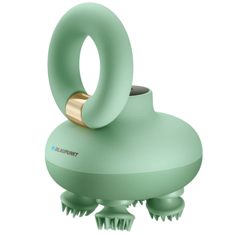 Green electric massager with a ring on it to relieve the pain immediately